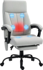 Vinsetto Masszázsfunkciós Irodai Szék, Ergonomikus Íróasztali Szék Húzódási Funkcióval, Ágyéki Fűtéssel, Magasságban Állítható Számítógépes Szék Lábpi