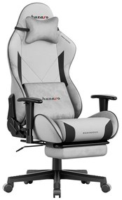 Gamer szék, Force lábtartóval szürke