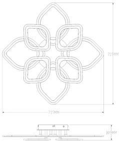 Zuma Line MS236180R-BK-LED Dimmelhető lámpa ILLUMIA LED/75W/230V 3000-6000K fekete + távirányító