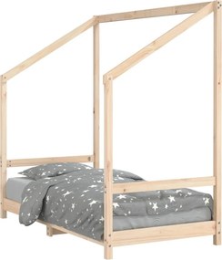 vidaXL tömör fenyőfa gyerekágykeret 80 x 160 cm