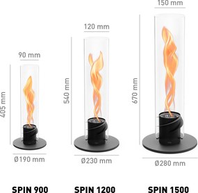 Spin 1500 Black - asztali biokandalló ezüst - Höfats