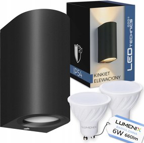 Kültéri kerti fali lámpa szett Homlokzati fali lámpa 2x GU10