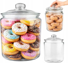 Konyhai üvegedény 4 L Kicsi Uborka, Keksz, Muffin Tégely