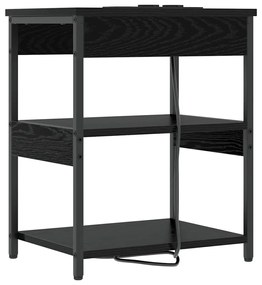 Éjjeli Szekrények 2 pcs Musta tammi 41 x 31 x 51 cm Faanyag