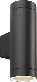 ENDON 98438 PALIN XL Modern Kültéri Fali Lámpa Átlátszó, Fekete Struktúra IP44