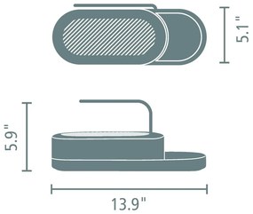 Szürke műanyag mosogatóeszköz tartó SinkStyle – Brabantia