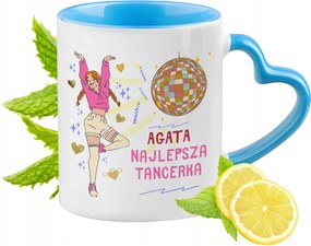 Kék bögre szív alakú füllel Achátnak Ideális Ajándék