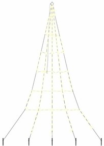 LED Karácsonyfák talajráccsal Meleg fehér 300 cm Fém