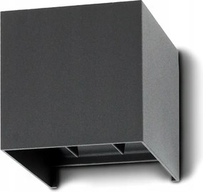 Homlokzati lámpa 6W Led modern állítható kültéri fali lámpa antracit