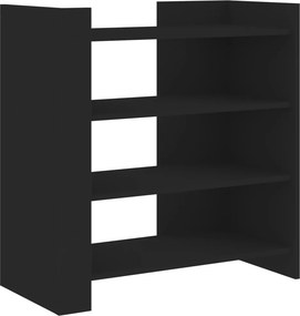 vidaXL fekete szerelt fa tálalóasztal 73,5 x 35 x 75 cm