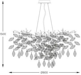 Zuma Line MD4115-1-EGN - Csillár zsinóron CINDY 10xG9/3,5W/230V arany