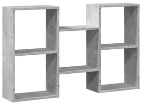 betonszürke szerelt fa fali polc 96 x 18 x 60 cm