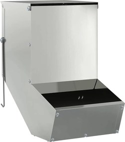 vidaXL Nyúl Etető Ezüst 17,5 x 26 x 28,5 cm Horganyzott acél