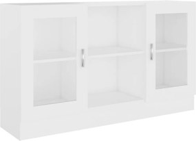 vidaXL fehér szerelt fa vitrinszekrény 120 x 30,5 x 70 cm