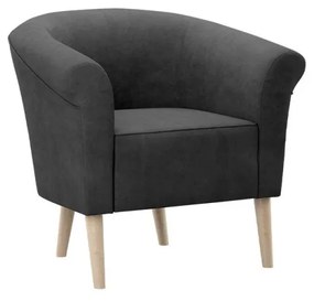 SILDA skandináv stílusú fotel - fekete