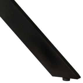 Tömör újrahasznosított fa és acél étkezőasztal Ø110 x 78 cm