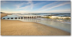 Fotó üvegkép Tengerpart a Balti-tengeren 140x70
