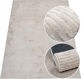 Bézs Szőnyeg Nappaliba, Hálószobába, Puha, 120x170cm