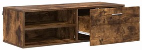 TV szekrény fiókkal Füstölt tölgy 100.5 x 39 x 30 cm Faanyag