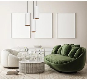 AVALO 3xE27/60W/230V mennyezeti lámpa, 35 cm, fehér/ réz