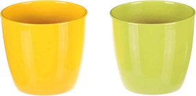 Terrakotta virágtartó 12 cm átmérő, 5-féle színben, darabár