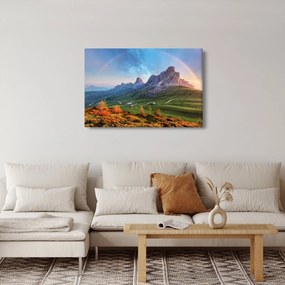 Szivárvány képe a sziklák felett (90x60 cm)