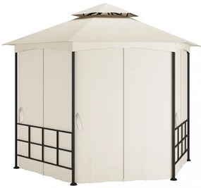 krémszínű pavilon oldalfalakkal 3,1 x 2,7 m
