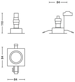 Philips 59902/11/PN - KÉSZLET 3x Fürdőszobai beépíthető lámpa ROOTS 3xGU10/35W