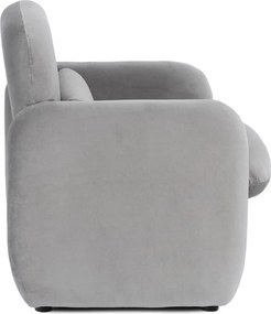 Pihenőfotel szürke színben, bársony kárpittal TOGO
