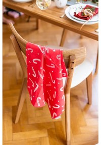 Pamut konyharuha szett karácsonyi mintával, 4 db-os 50x70 cm Candy Cane – Catherine Lansfield