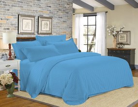 JASMINE PURE mikroszálas szállodai ágyneműhuzat, világoskék – 1 cm-es csíkos Ágyneműhuzat mérete: 70 x 90 cm | 140 x 200 cm