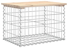tömör fenyőfa gabion kerti pad 63x44x42 cm
