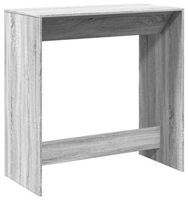 szürke sonoma színű szerelt fa bárasztal 102 x 50 x 103,5 cm