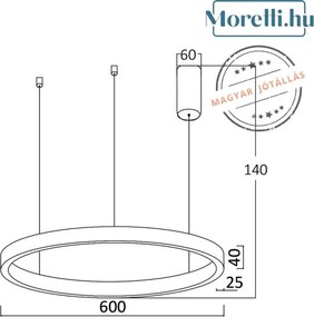 Függeszték Fehér LINA-PDS BRAYTRON BH16-09180