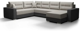U alakú sarokkanapé Glide 3 (szürke + fekete) (B). 1057115