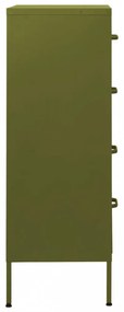 olívazöld acél fiókos szekrény 80 x 35 x 101,5 cm