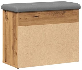 kézműves tölgy szerelt fa cipőtároló pad 62x32x50 cm