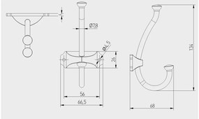 Fogas fém, CRAFT, antik bronz