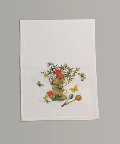 Hímzett csésze terítő virágokkal 40x110 cm TiaHome