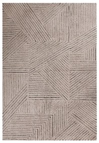 Világosbarna mosható kézi szövésű gyapjú szőnyeg 170x240 cm Golden Coffee – Lorena Canals