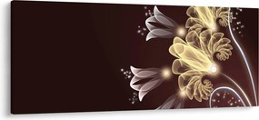 Kép - fényes virágok (120x50 cm)