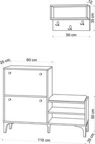 Bred Oak előszoba szett