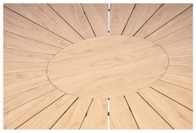 4 db fehér étkezőszék Jaanna és természetes asztal Marienlist - Bonami Essentials