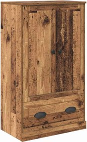 vidaXL Magasfiú fiókkal Öreg fa 60 x 35,5 x 103,5 cm Faanyag