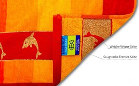 Delfin narancs strandtörölköző