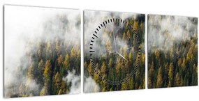 Egy erdő képe a felhők között (órával) (90x30 cm)