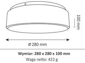 LED Fürdőszobai mennyezeti lámpa RENE LED/15W/230V IP44 fehér