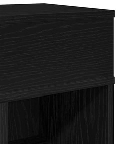 2 db fekete éjjeliszekrény fiókkal 25 x 31 x 66 cm