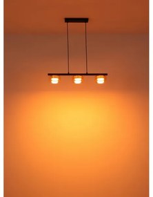 Globo 16055-3HG - LED Csillár zsinóron HIGGINS 3xGX53/6W/230V füstös/barna