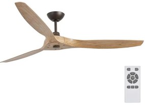 FARO 33519 - Mennyezeti ventilátor MOREA barna á. 152 cm + távirányító